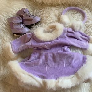 EUC American Girl Purple Skating Outfit
